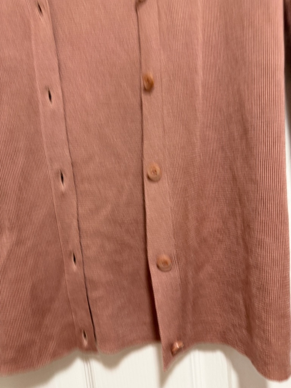 Prada Dusty Rose V-Neck Button Cardigan - Picture 5 of 6